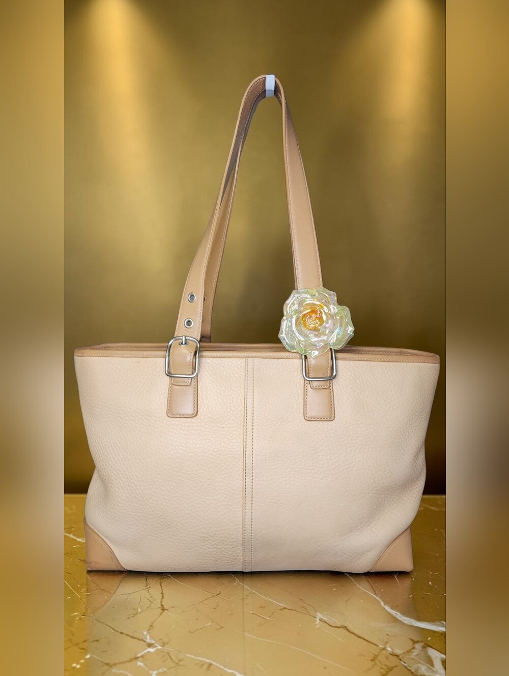 Coach Hampton Pebbled Leather Tote (Style No. 4465) - Picture 8 of 14